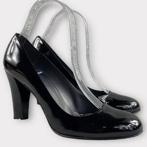 Stuart weitzman Platswoon Patent Leather Pumps Womens 7 M Shoes Black Heels‎